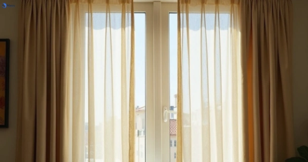 Dusty and dull curtains in seaford-vic before steam cleaning